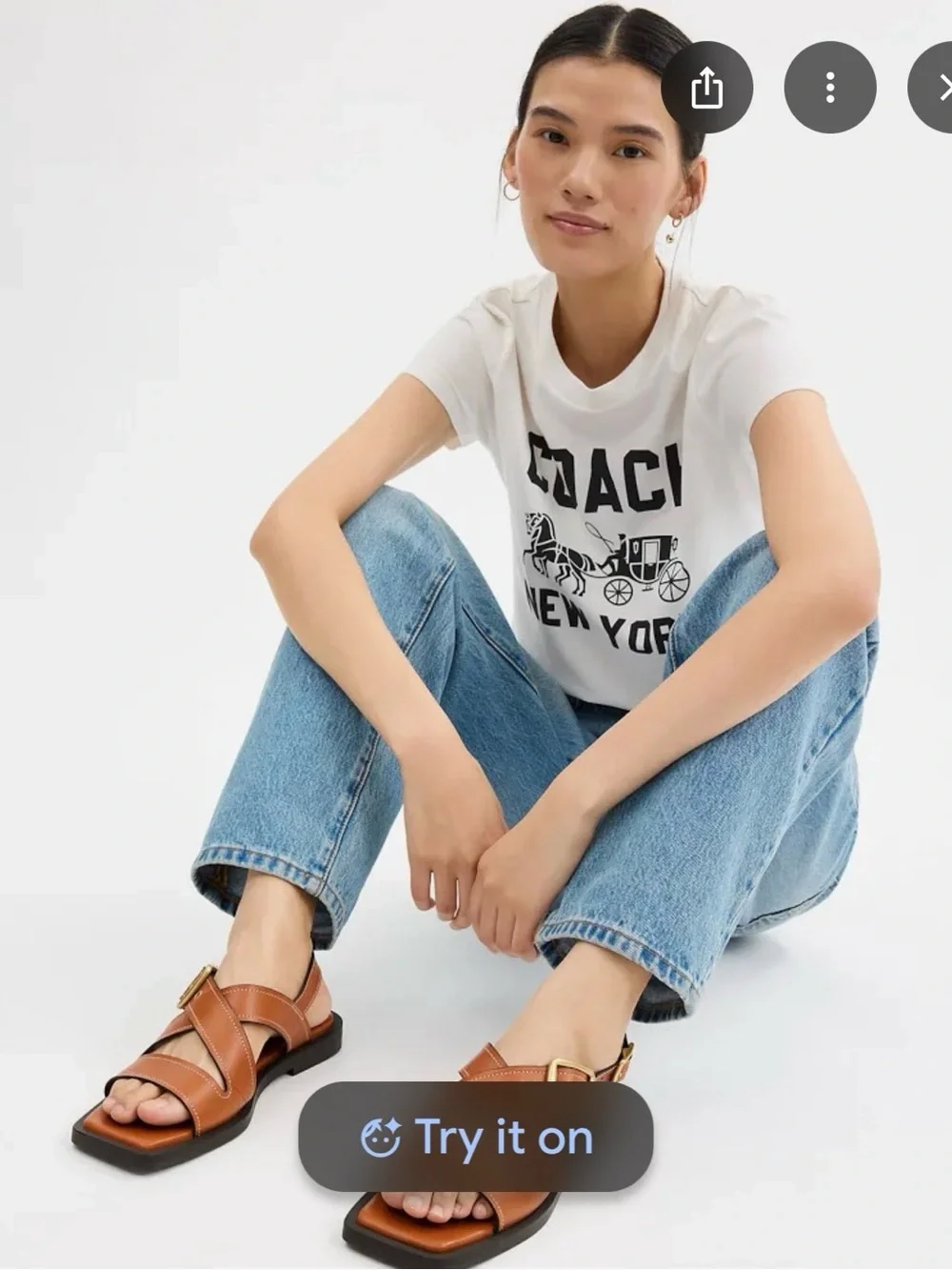 Coach Women's Archival Buckle Platform Sandals - Picture 5 of 5
